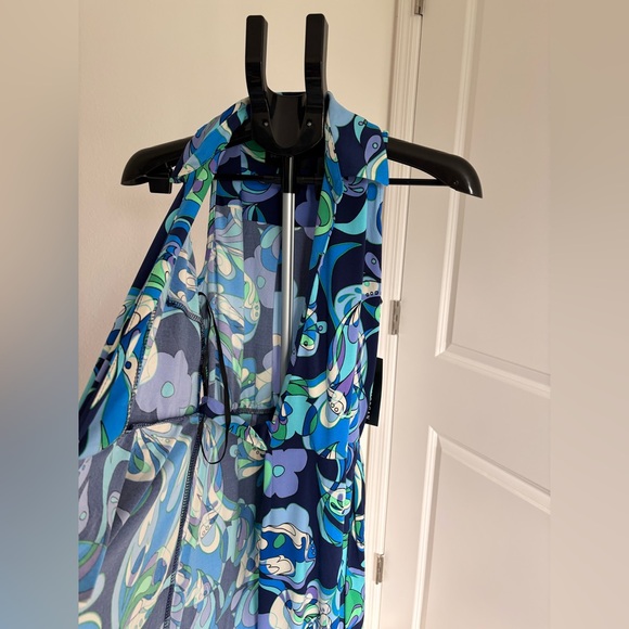 🆕 Donna Morgan Vibrant Wrap Around Floral Mini Dress - Picture 7 of 7